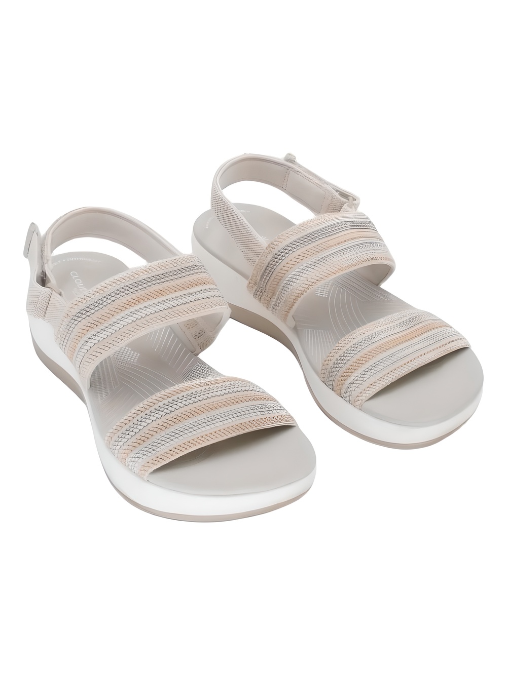 Clarks Arla Stroll Cloudsteppers Slingback Sandals Beige Multi Size 7.5M
